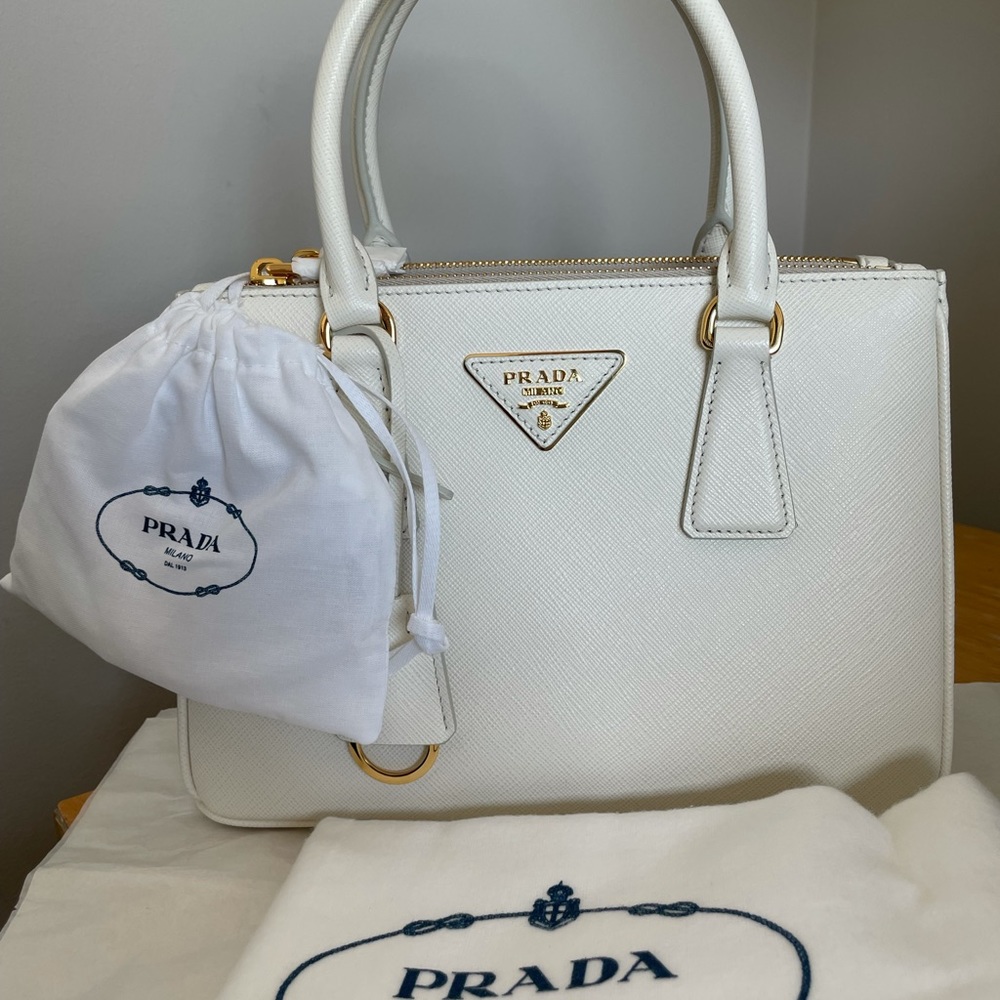 PRADA Galleria Brushed Leather Small Bag